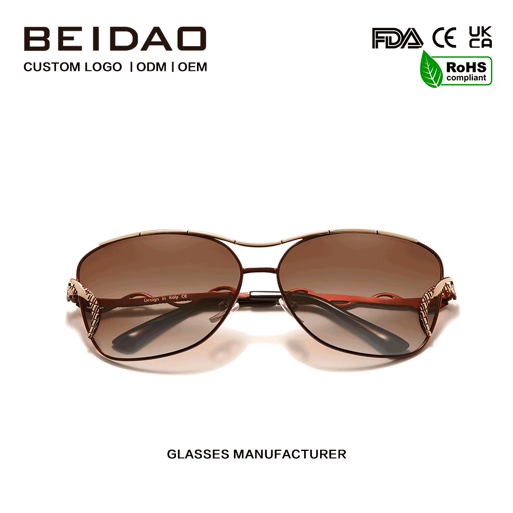2026 Big Full Rim Gradient UV400 Protection နေကာမျက်မှန်များ မောင်းနှင်ခြင်း။