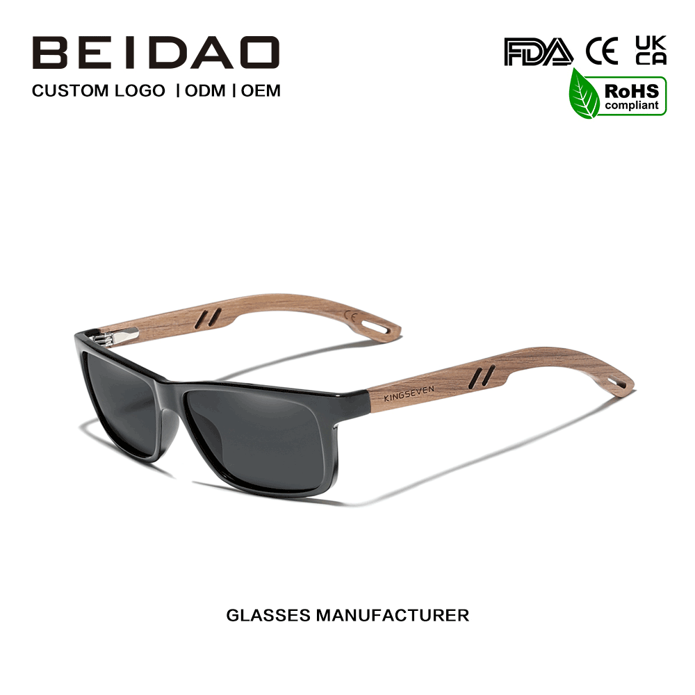 Classic Natural Black Walnut TR90 Frame နေကာမျက်မှန်