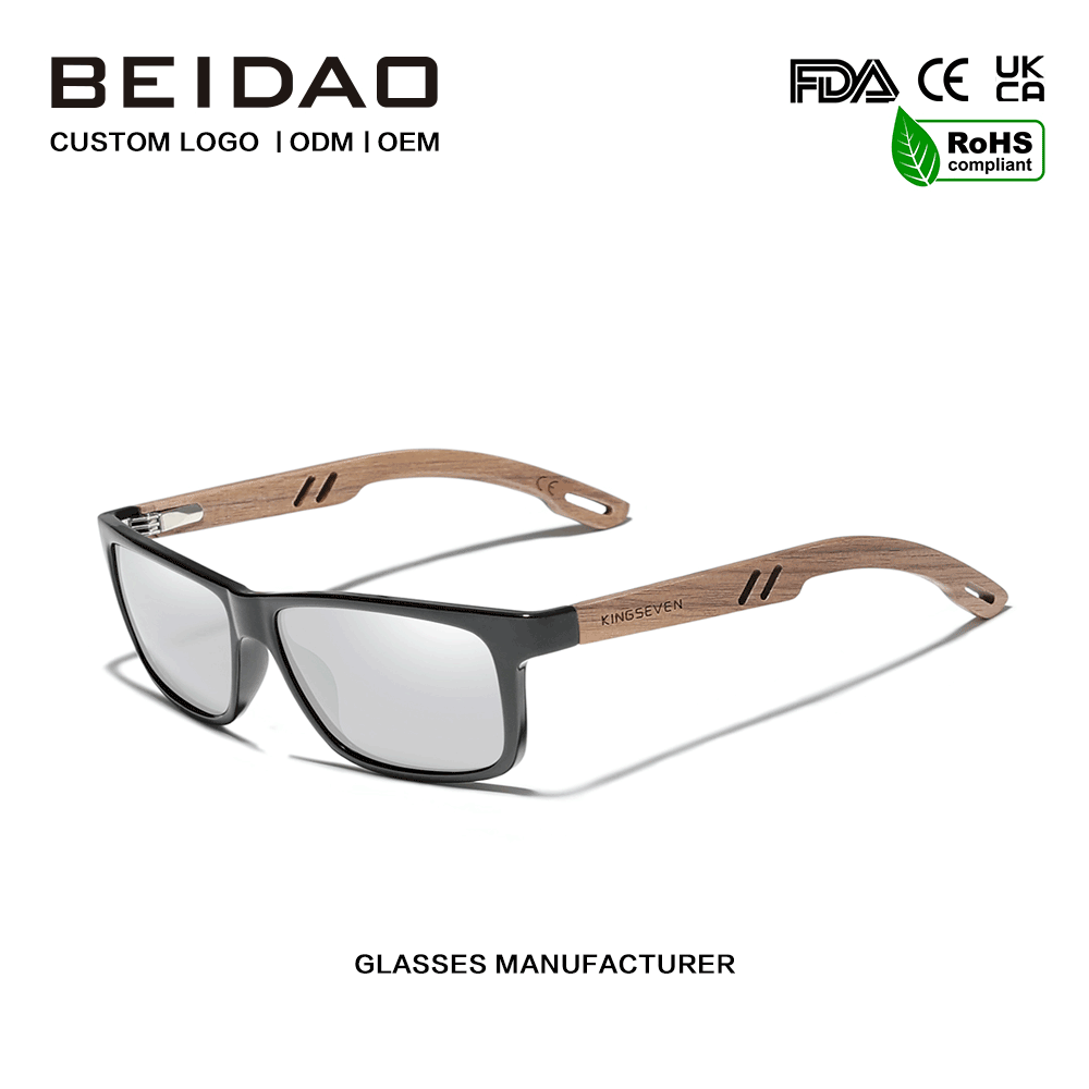 Designer Handmade Walnut Frame နေကာမျက်မှန်များ