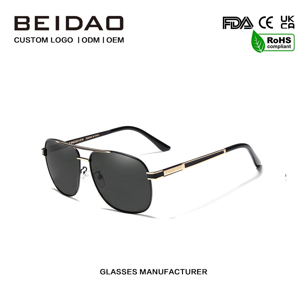 ဖက်ရှင် Alloy Polarized နေကာမျက်မှန်