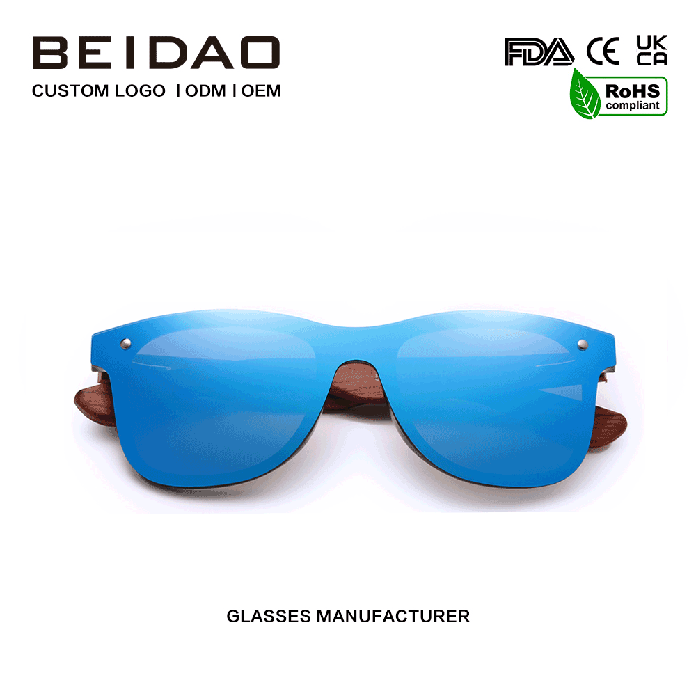 ခေတ်ဆန်သော မူရင်း Bubinga Wood Polarized နေကာမျက်မှန်