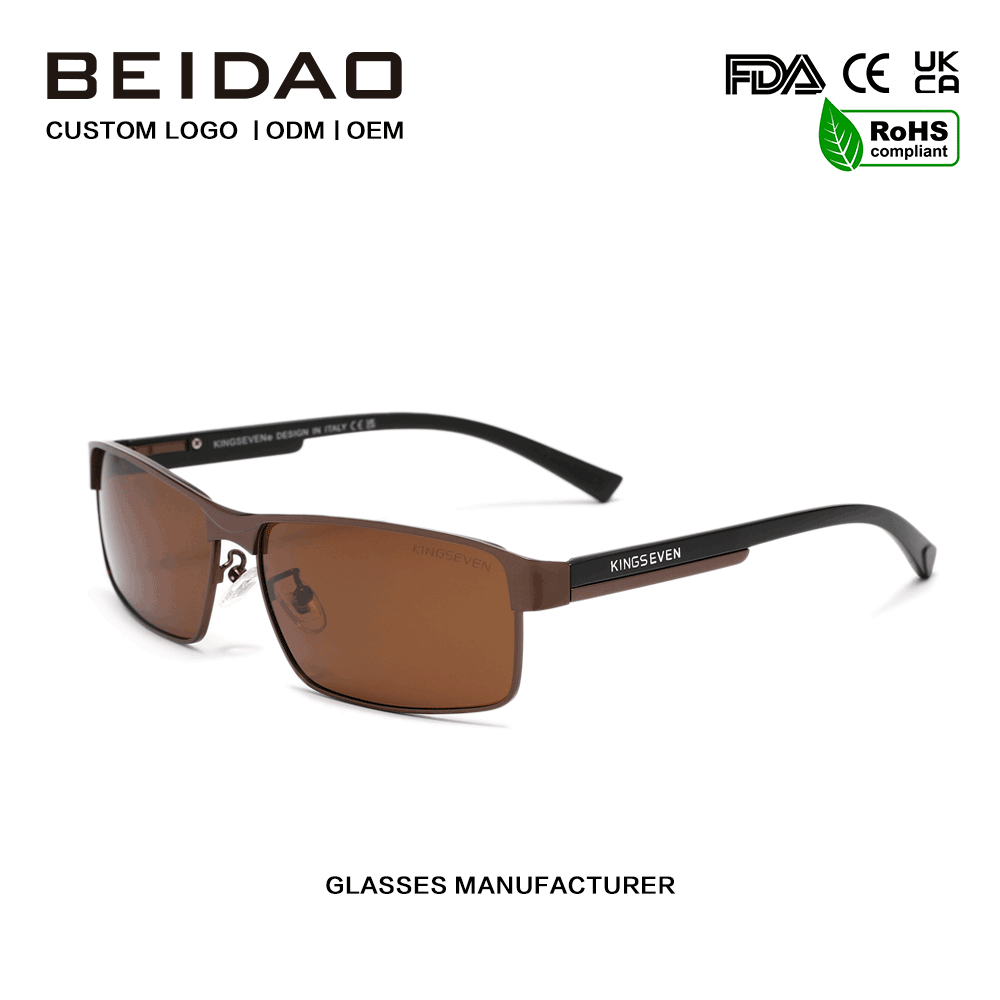 Unisex Brown TAC Polarized Outdoor အားကစားနေကာမျက်မှန်များအတွက်
