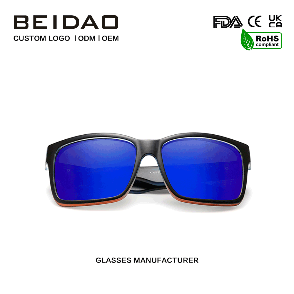 ရောင်းအားအကောင်းဆုံး Fashion Polarized Blue Mirro Lenses နေကာမျက်မှန်များ