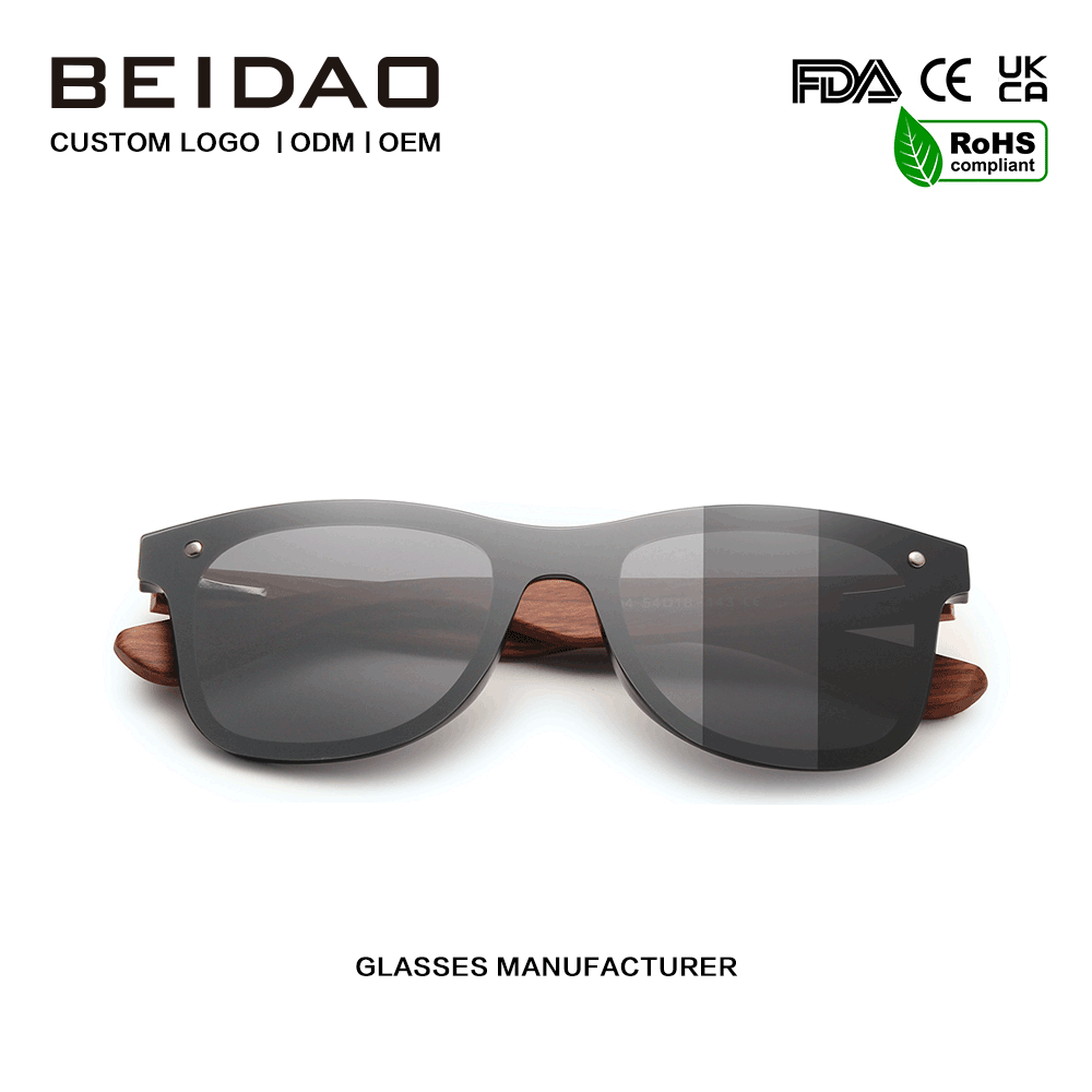 ရောင်းအားအကောင်းဆုံး Original Bubinga Wood Silver Polarized နေကာမျက်မှန်များ