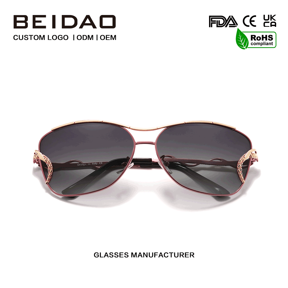 ဇိမ်ခံ ခေတ်ဟောင်း အပြည့် Rim Gradient Polarized နေကာမျက်မှန်များ
