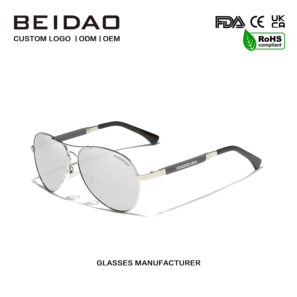 ခေတ်မီ Polarized Silver Lens အလွိုင်းဖရိမ် မောင်းနှင်နေကာမျက်မှန်များ