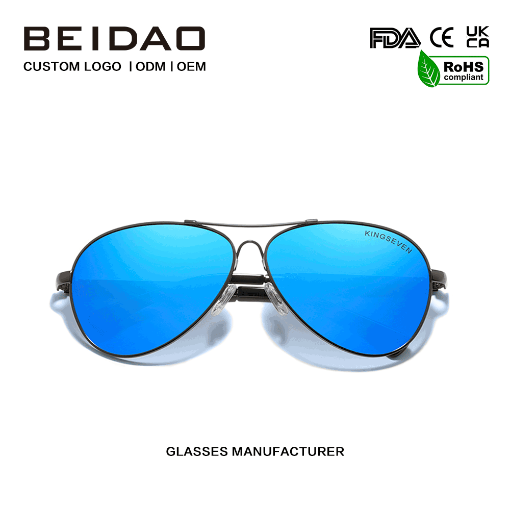 ခေတ်မီ Polarized UV400 ကာကွယ်မှု Alloy Frame မောင်းနှင်နေကာမျက်မှန်များ