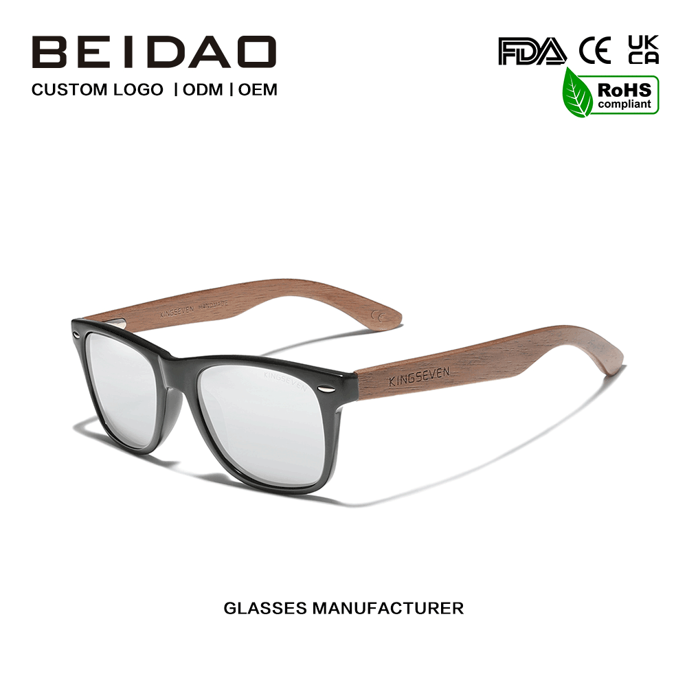 ခေတ်မီ Walnut Polarized UV400 အကာအကွယ်နေကာမျက်မှန်များ မောင်းနှင်ခြင်း။