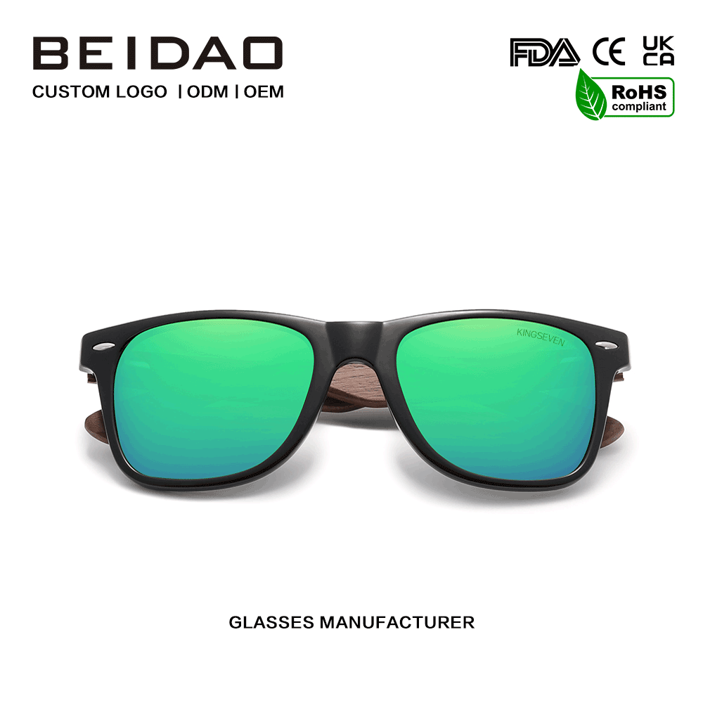 ခေတ်မီ Walnut Polarized UV400 ကာကွယ်မှု အမျိုးသားများအတွက် နေကာမျက်မှန်များ