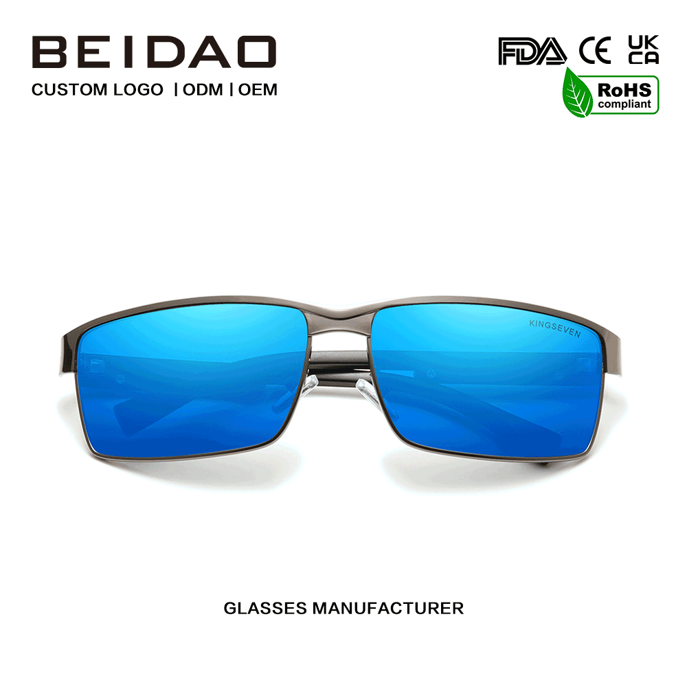 အရည်အသွေးမြင့် အပြာရောင် Polarized ပြင်ပ အားကစား နေကာမျက်မှန် အသစ်