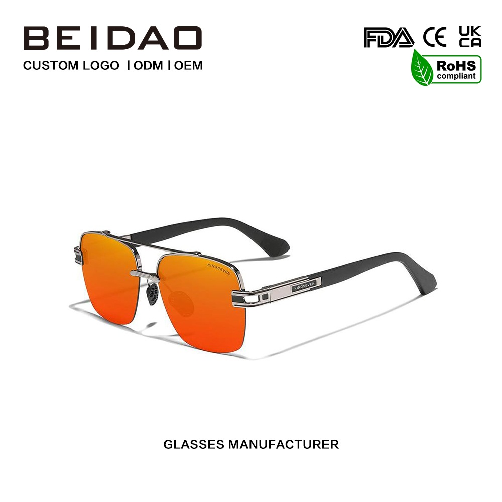 Semi-Rimless Frame Tac Lenses Polarized နေကာမျက်မှန်