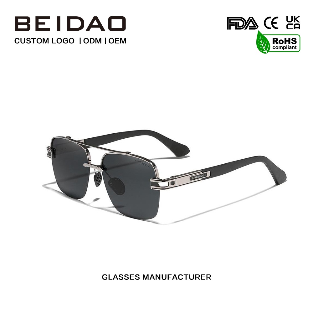 Square Shades ရောင်စုံ Retro Polarized နေကာမျက်မှန်