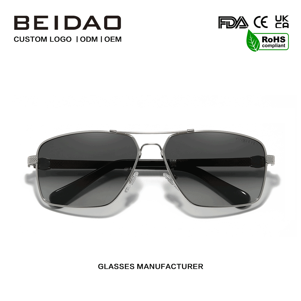 Vintage Square Style Polarized UV400 Gradient Lens နေကာမျက်မှန်များ